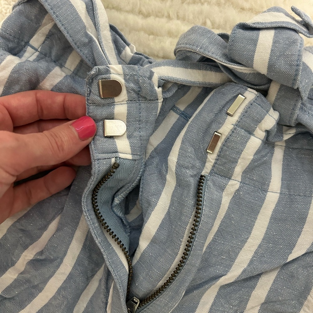 LOFT Blue and White Striped Women Shorts - Picture 5 of 5